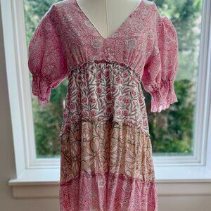 Saylor Leigha Puff Sleeve Floral Mini, Size Small $99.00